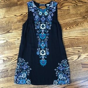 Urban Outfitters floral shift dress with open back